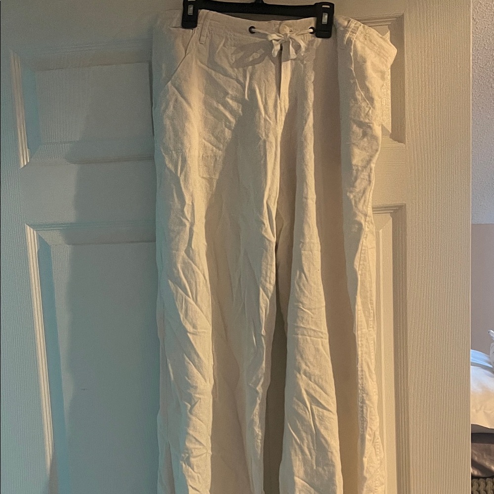 Just Living White Wide Leg Pants